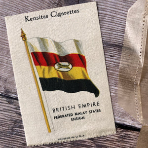 Cigarette silks Flags of the British Empire series Kensitas Cigarettes