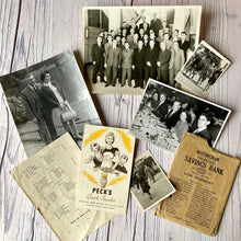 Load image into Gallery viewer, SALE Vintage ephemera selection - Peck&#39;s recipes, Savings envelope, photographs