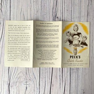 SALE Vintage ephemera selection - Peck's recipes, Savings envelope, photographs