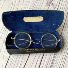Load image into Gallery viewer, Vintage wire frame spectacles, early 20th century with case (1920s?)