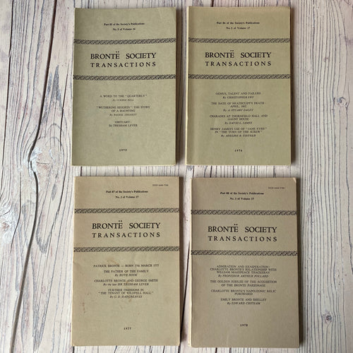 SALE Brontë Society Transactions 1975, 1976, 1977, 1978 (4 issues)