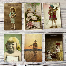 Load image into Gallery viewer, SALE Postcards (vintage used x 6) inc birthday, baby etc (early 20th century)