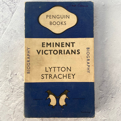 Eminent Victorians by Lytton Strachey.  Penguin Books paperback biography.  649.  1948.