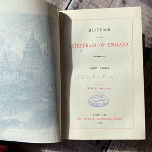 Handbook to St. Paul's Cathedral 1879 ex-library copy.   Nicely rebound.