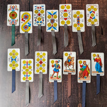 Load image into Gallery viewer, Tarot card bookmark.  Repurposed from a vintage 1JJ Swiss deck.