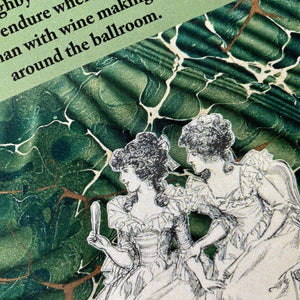 Sense and Sensibility humorous postcard featuring Jane Austen's characters Elinor & Marianne Dashwood.