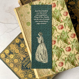 Jane Eyre humorous bookmark for those who nervously lend out books.