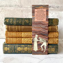 Load image into Gallery viewer, Book lender humour bookmark featuring Elizabeth Bennet and Mr Wickham.