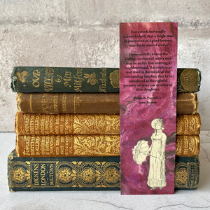 Pride and Prejudice quotation bookmark.  It is a truth universally acknowledged...