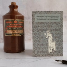 Load image into Gallery viewer, Stone ink bottle and Pride and Prejudice card.