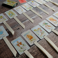 Load image into Gallery viewer, Beatrix Potter Rummy vintage card game repurposed bookmark.