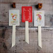 Load image into Gallery viewer, Beatrix Potter Rummy vintage card game repurposed bookmark.