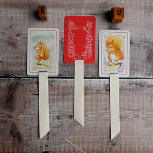 Beatrix Potter Rummy vintage card game repurposed bookmark.