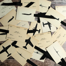 Load image into Gallery viewer, Aircraft recognition card bookmark. Silhouette designs.
