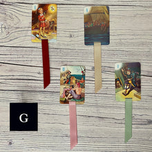 Load image into Gallery viewer, Peter Pan bookmarks made from a vintage card game.