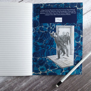 Writer's Block Sherlock Holmes notebook A5 slimline, lined pages.