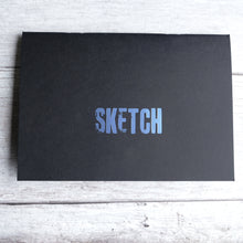 Load image into Gallery viewer, Sketchbook A5 size acid free 140gsm paper with vintage type SKETCH cover