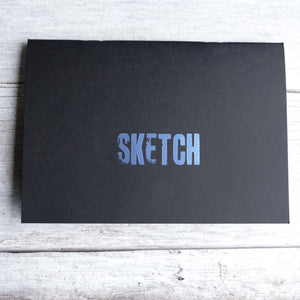 Sketchbook A5 size acid free 140gsm paper with vintage type SKETCH cover