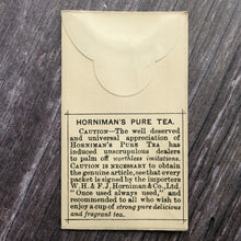 Load image into Gallery viewer, Horniman&#39;s Pure Tea small paper envelope from a Victorian apothecary.