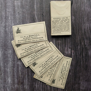 Horniman's Pure Tea small paper envelope from a Victorian apothecary.